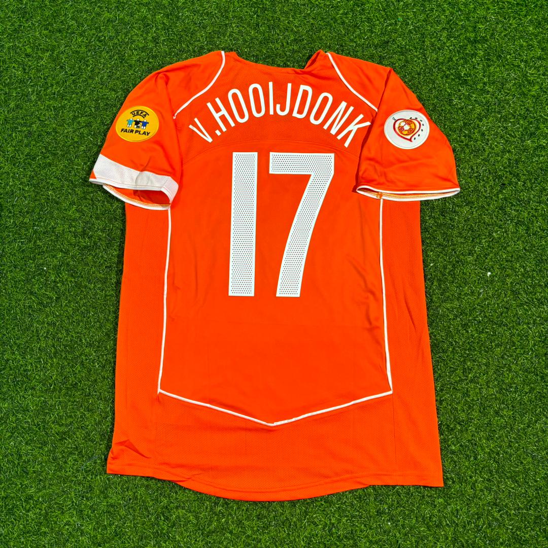 Pierre van Hoojdonk Netherlands EURO 2004 Home Retro Jersey Trikot