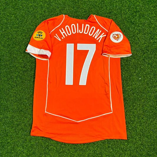 Pierre van Hoojdonk Netherlands EURO 2004 Home Retro Jersey Trikot