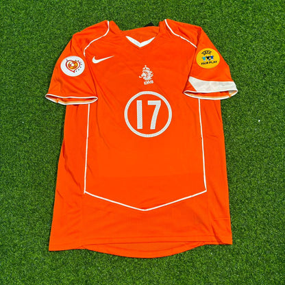 Pierre van Hoojdonk Netherlands EURO 2004 Home Retro Jersey Trikot