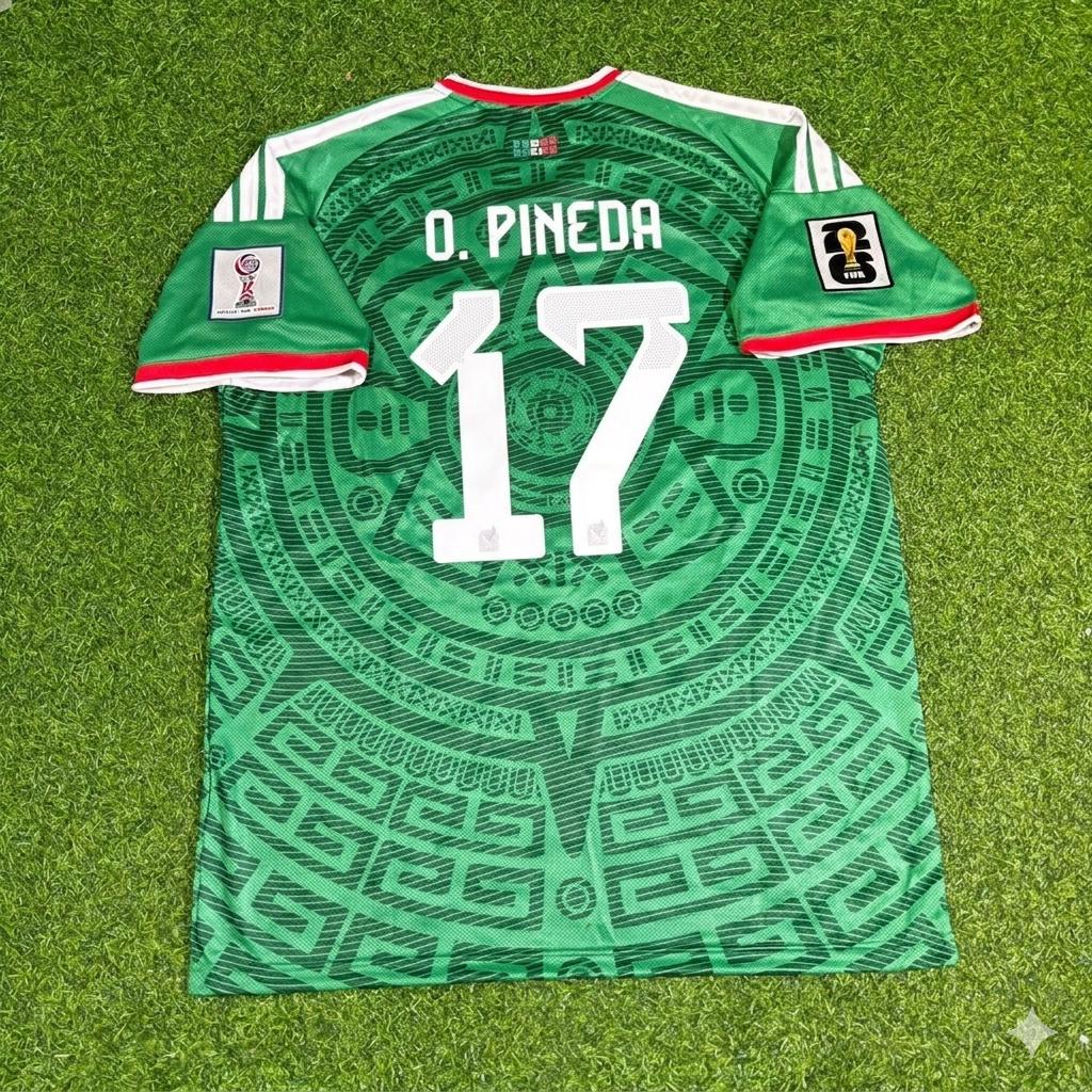 Orbelin Pineda Mexico 2026 World Cup Home Green Football Jersey