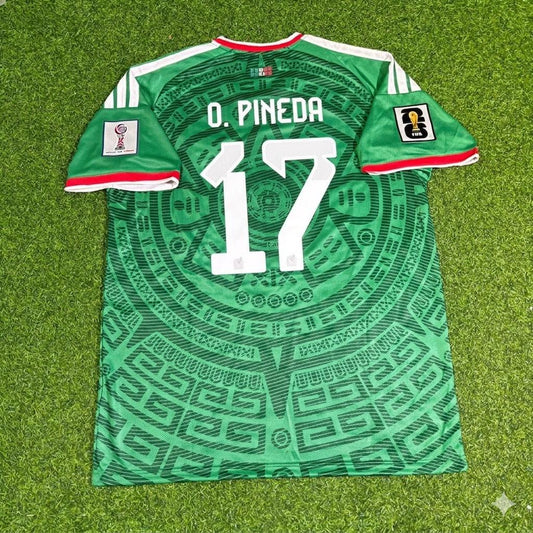 Orbelin Pineda Mexico 2026 World Cup Home Green Football Jersey