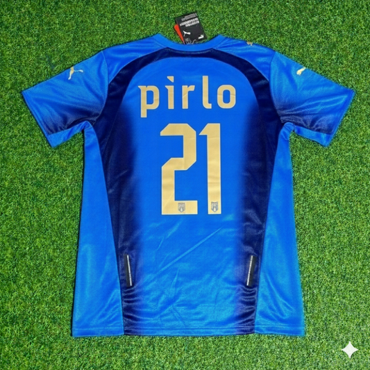 Andrea Pirlo 21 - Italy 2006 World Cup Final Retro Jersey Maillot Trikot Maglia Soccer Shirt