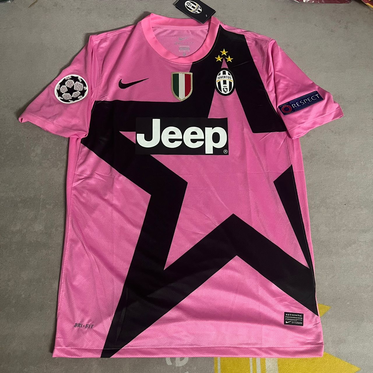 Andrea Pirlo Juventus Pink Black 2012 2013 Season Retro Jersey