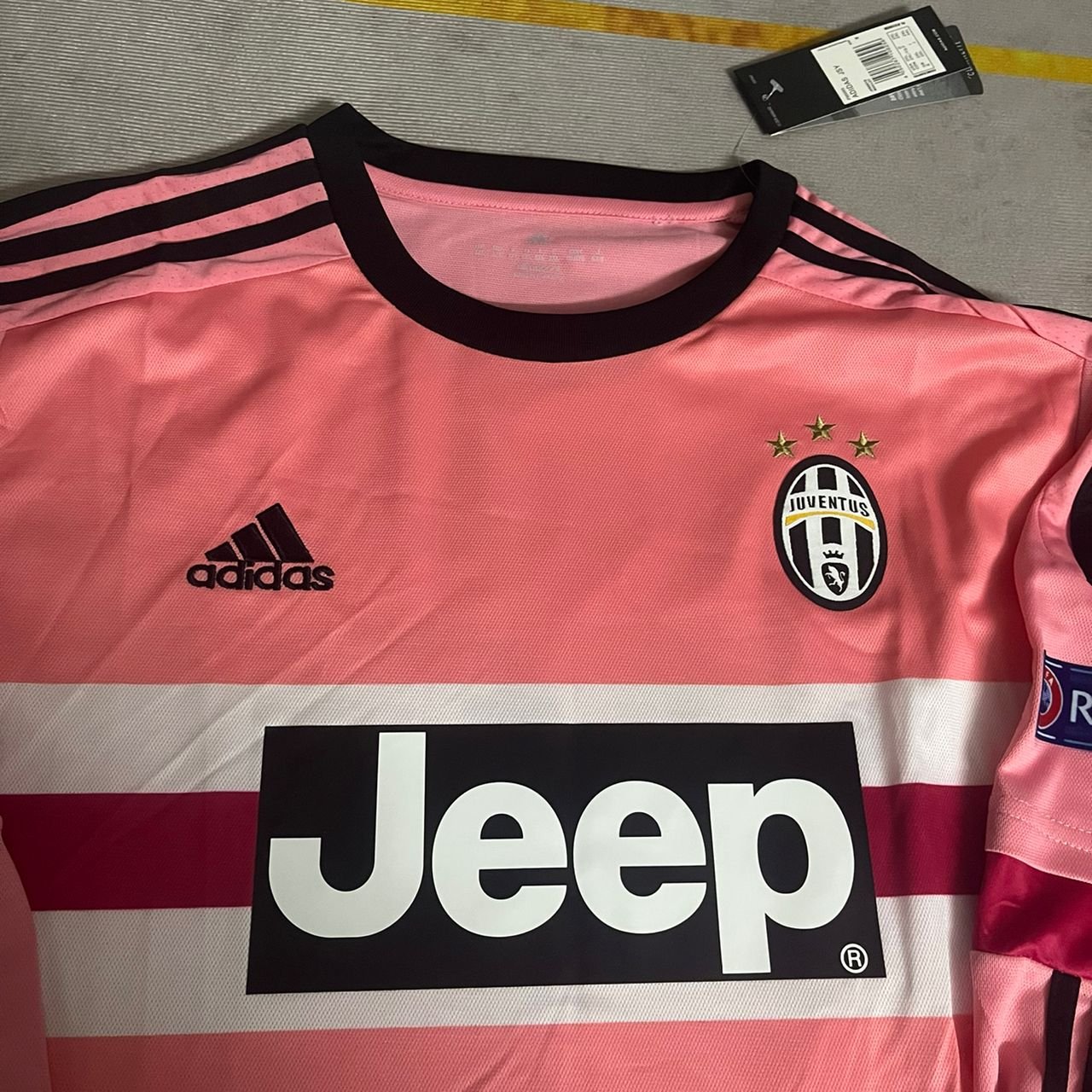 Paul Pogba Juventus Retrp 2015-2016 Pink Jersey Trikot