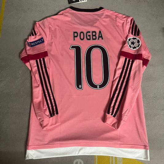 Paul Pogba Juventus Retrp 2015-2016 Pink Jersey Trikot