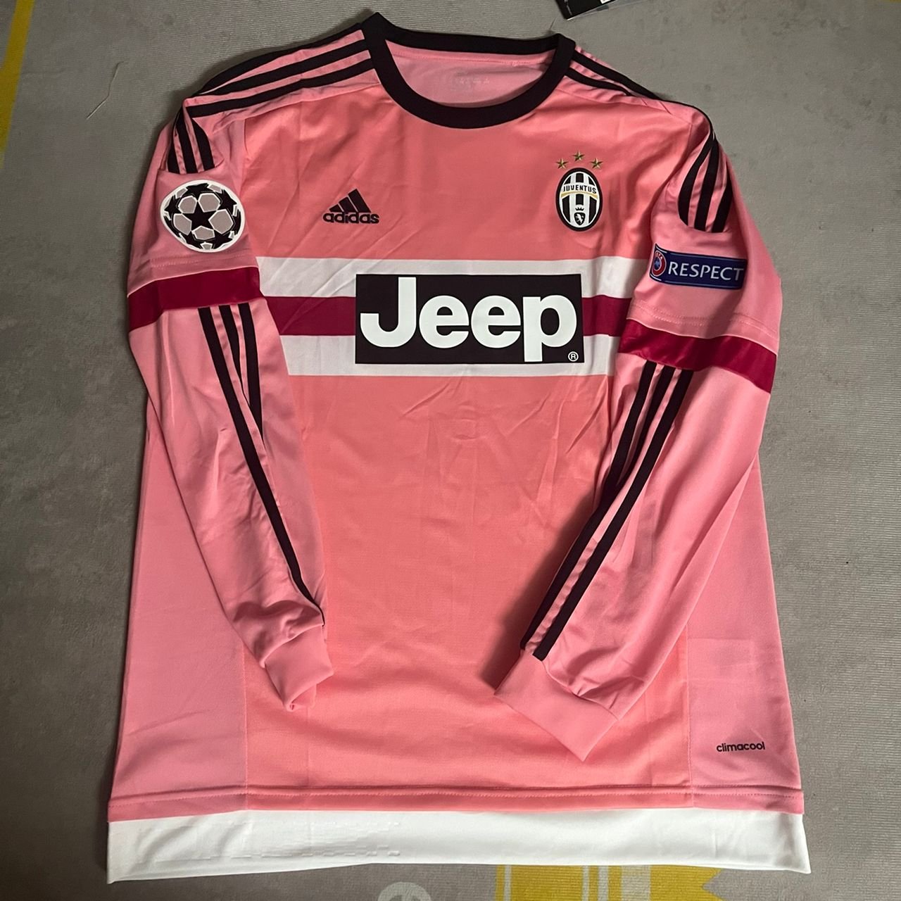 Paul Pogba Juventus Retrp 2015-2016 Pink Jersey Trikot