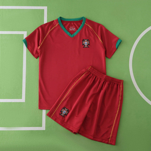 Portugal 2006 Season Home kids  Retro Jersey Trikot Soccer Shirt