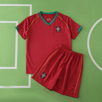 Portugal 2006 Season Home kids  Retro Jersey Trikot Soccer Shirt