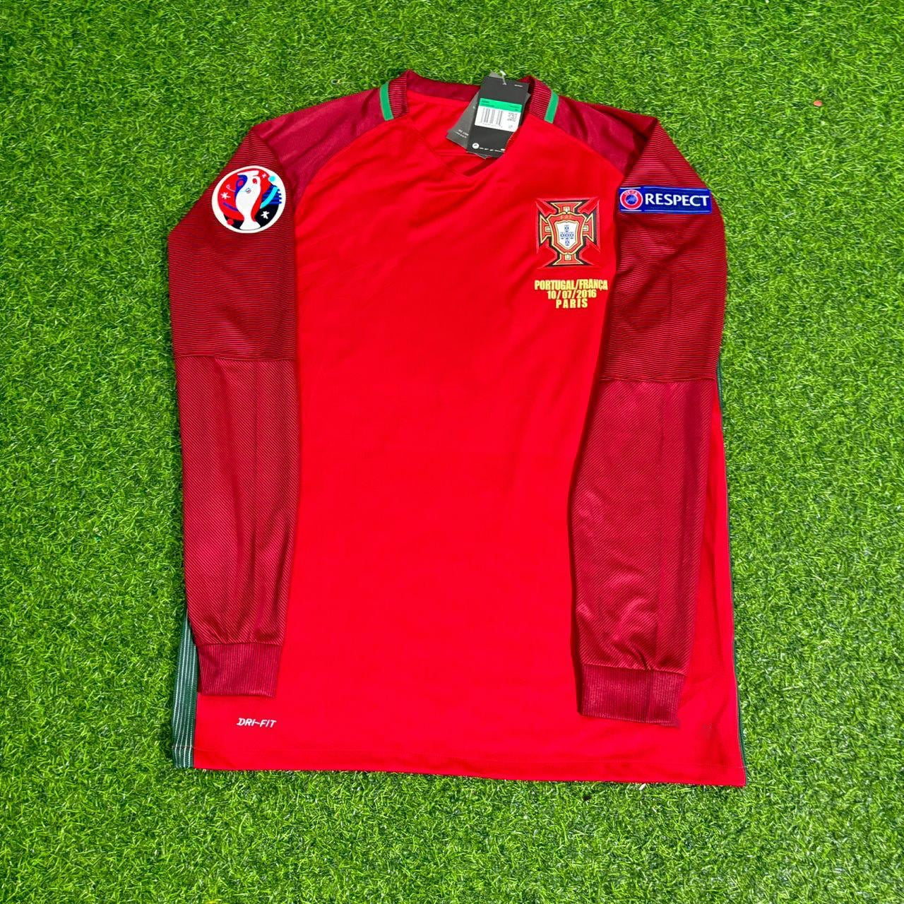 Portugal EURO 2016 Final Long Sleeve Retro Football Jersey