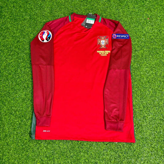 Portugal EURO 2016 Final Long Sleeve Retro Football Jersey