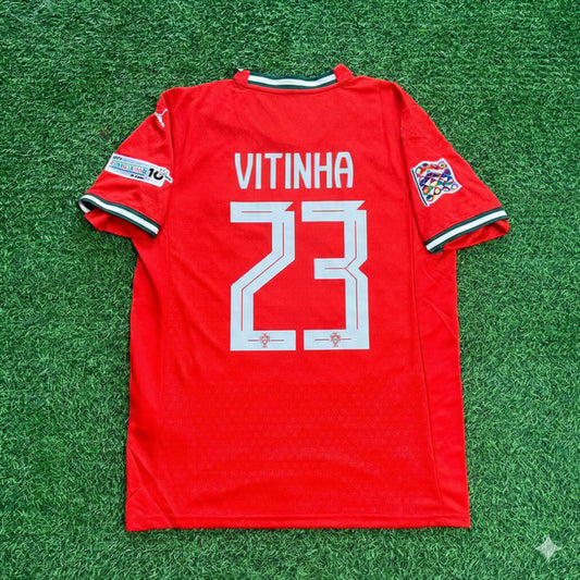 Vitinha Portugal UEFA Nations League Winner Red Jersey Trikot Maillot Soccer Shirt