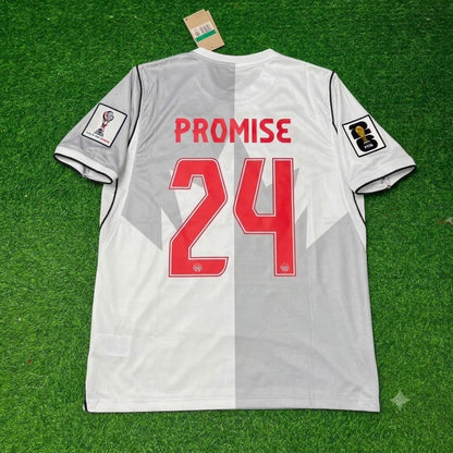 Promise David #24 Canada 2026 World Cup Away White Football Jersey