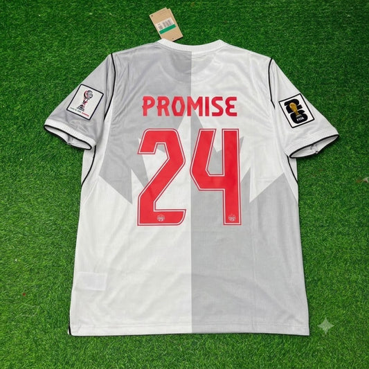 Promise David #24 Canada 2026 World Cup Away White Football Jersey