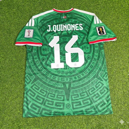 Maillot de football vert domicile Julian Quiñones Mexique Coupe du Monde 2026