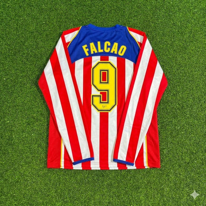 Radamel Falcao #9 Atlético Madrid Spider-Man Long Sleeve Retro Football Jersey