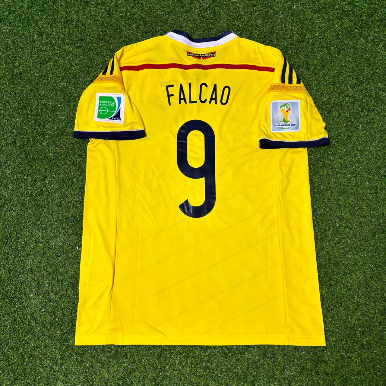 Radamel Falcao Colombia 2014 Brazil World Cup Blue Retro Jersey Trikot Maillot
