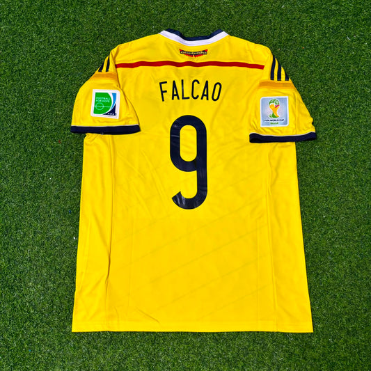 Radamel Falcao Colombia 2014 Brazil World Cup Blue Retro Jersey Trikot Maillot