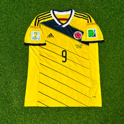 Radamel Falcao Colombia 2014 Brazil World Cup Blue Retro Jersey Trikot Maillot
