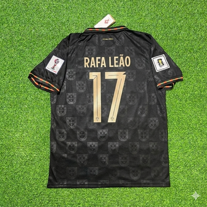Rafael Leão #17 Portugal 2026 World Cup Black Football Jersey