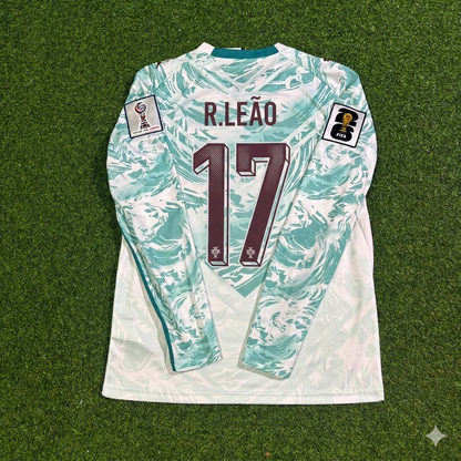 Rafael Leão #17 Portugal 2026 World Cup Away Long Sleeve Football Jersey