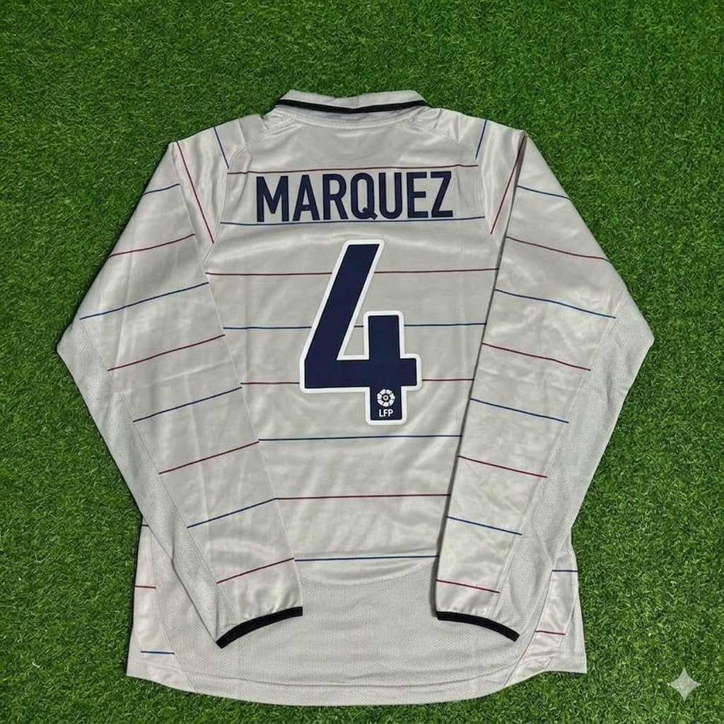 Rafael Márquez #4 Barcelona 2003 2004 Away Long Sleeve Retro Football Jersey Kit