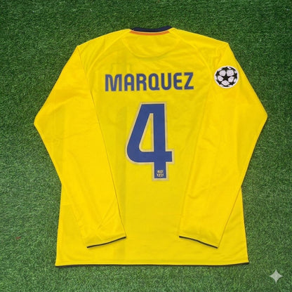 Rafael Marquez FC Barcelona 08/09 Season Yellow Away Retro Jersey Trikot Soccer Shirt