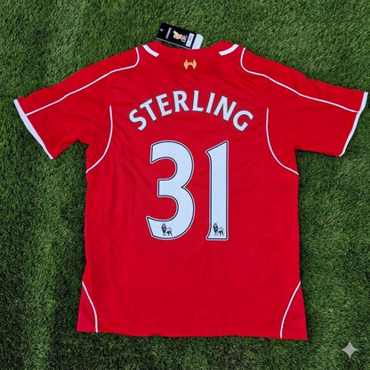 Raheem Sterling 31– Liverpool 2014/15 Home Retro Kit Jersey Trikot Maillot Soccer Shirt