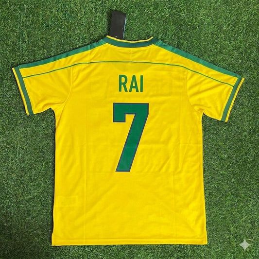 Raí #7 Brazil 1998 World Cup Retro Jersey Soccer Shirt