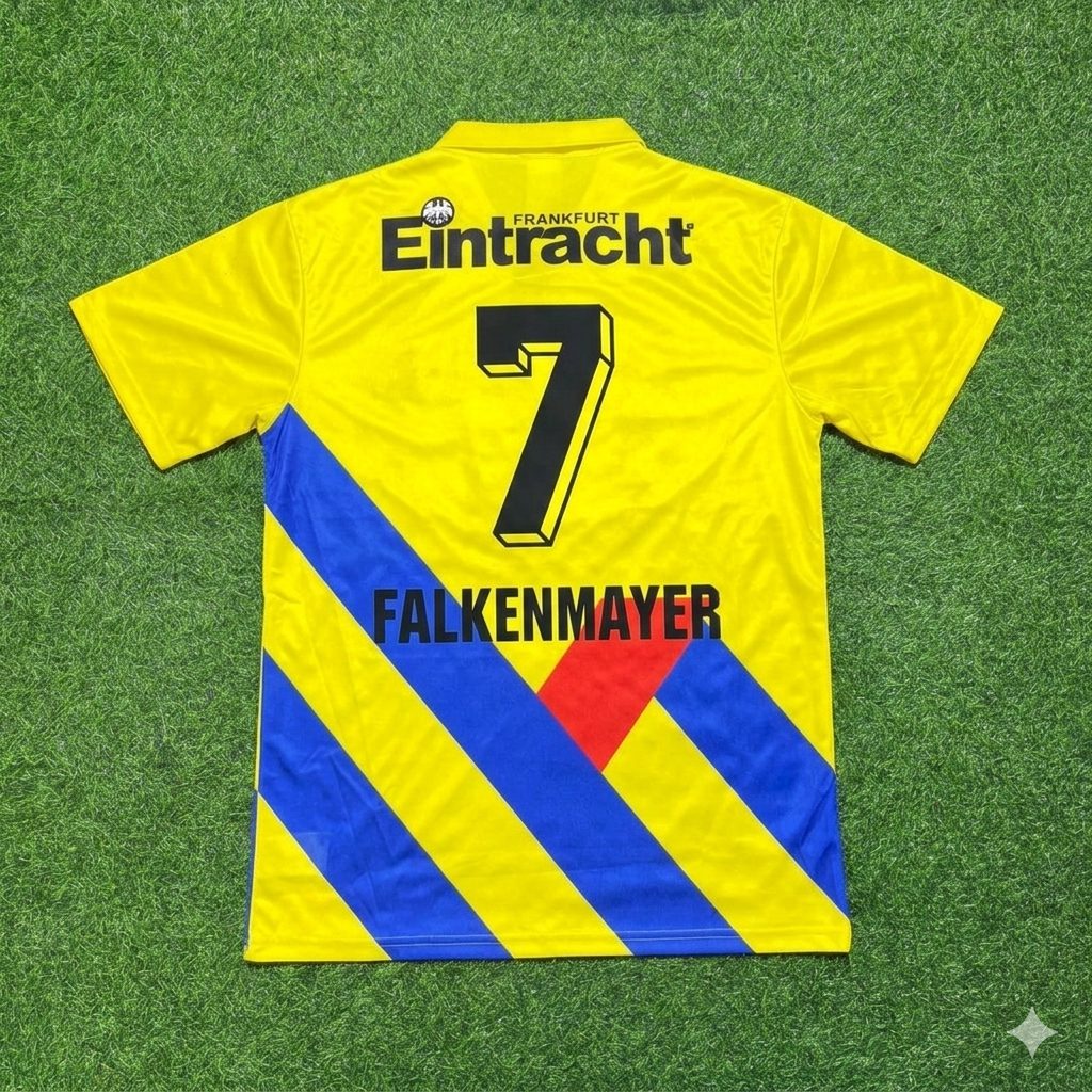 Ralf Falkenmayer Eintracht Frankfurt 1993/1996 Retro Yellow Football Jersey