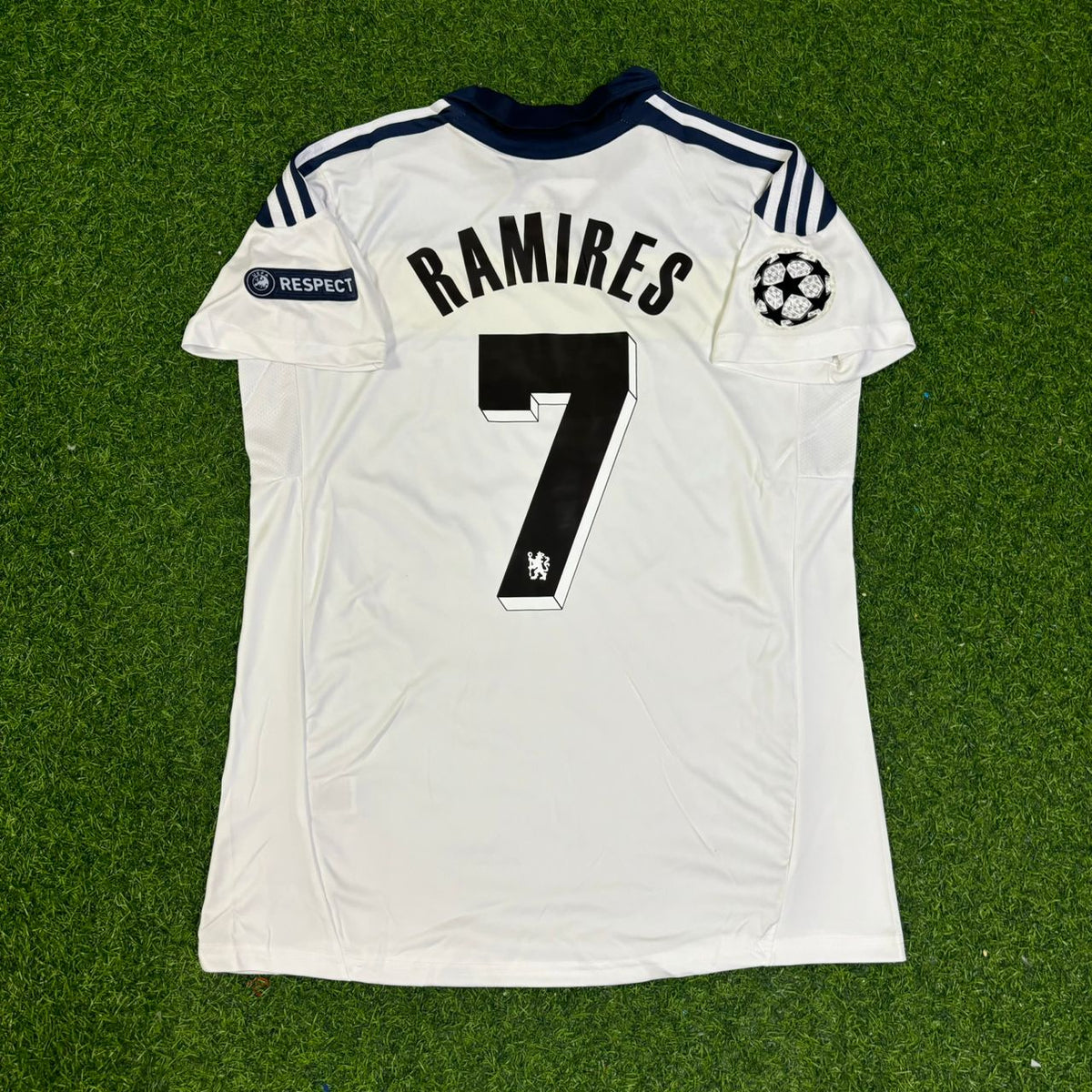 Ramires #7 Chelsea 2011 2012 Champions League White Yellow Retro Jersey Trikot