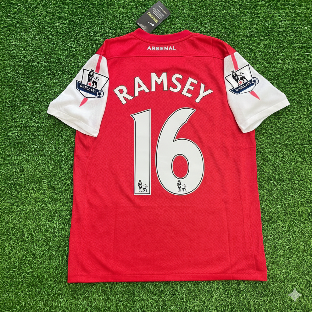 Aaron Ramsey Arsenal 2011-2012 Retro Kit Jersey Trikot Maglia Soccer Shirt