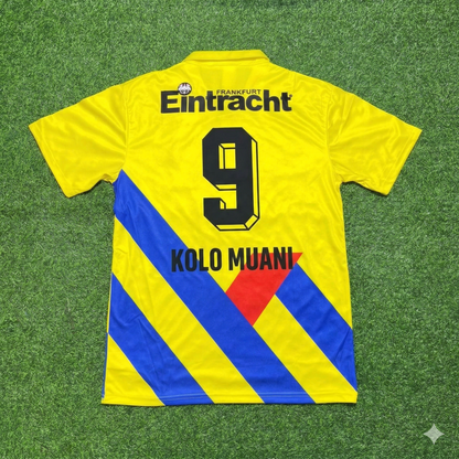 Randal Kolo Muani Eintracht Frankfurt Retro Yellow Football Jersey