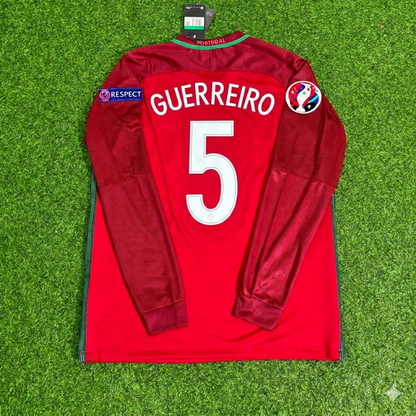 Raphaël Guerreiro 5- Portugal EURO 2016 Final Long Sleeve Retro Football Jersey