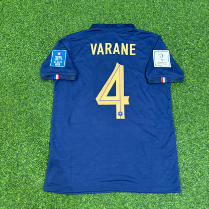 Raphael Varane France 2022 World Cup Final Retro Jersey Maillot Trikot Soccer Shirt