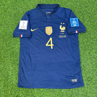 Raphael Varane France 2022 World Cup Final Retro Jersey Maillot Trikot Soccer Shirt