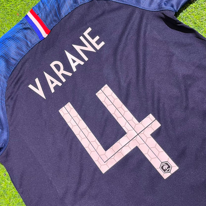 Raphael Varane France 2018 World Cup Final Long Sleeve Retro Football Jersey Kit