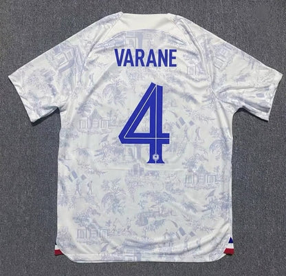 Raphael Varane #4 France 2022 World Cup Away Retro Jersey Maillot Trikot Soccer Shirt
