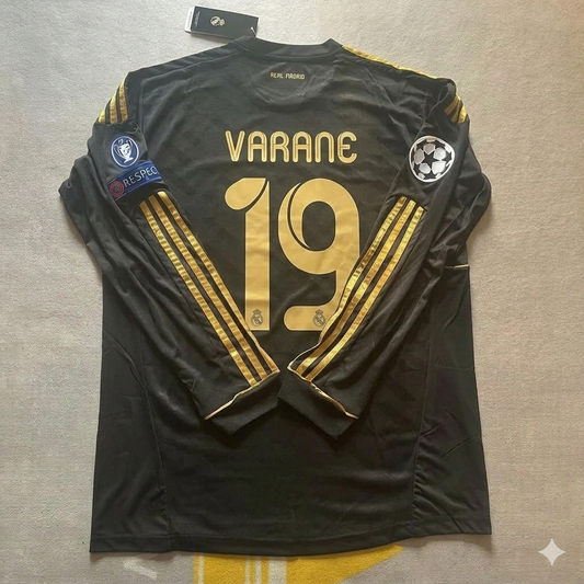 Raphaël Varane 19-  Real  Madrid 2011-2012  Champions League Long Sleeve Jersey Soccer Shirt