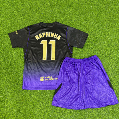 Raphinha #11 Barcelona 2027 Neue Saison Auswärts Kinder Trikot Fußballtrikot