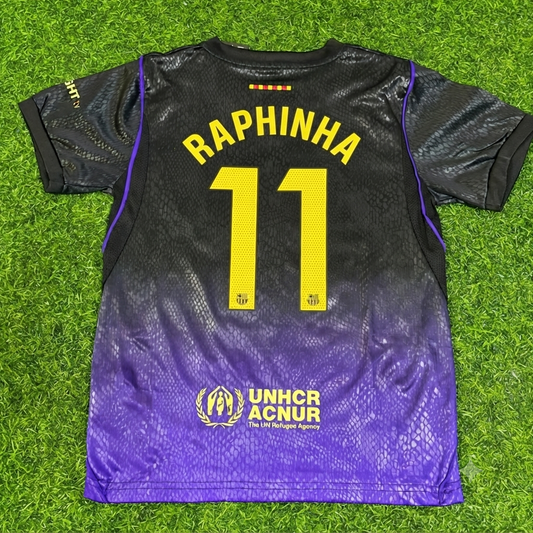 Raphinha #11 Barcelona 2027 New Season Away Jersey Trikot Maillot Soccer Shirt