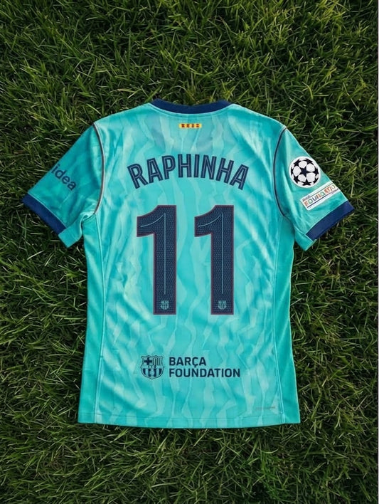 Raphinha #11 Barcelona 2026/2027 New Season Third Champions League Patch Football Jersey Trikot Maillot