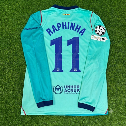 Raphinha #11 Barcelona 2027 New Season Long Sleeve Jersey Trikot Maillot Soccer Shirt