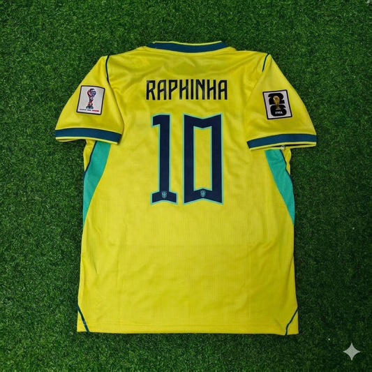 Raphinha #10 Brazil 2026 World Cup Yellow Home Football Jersey