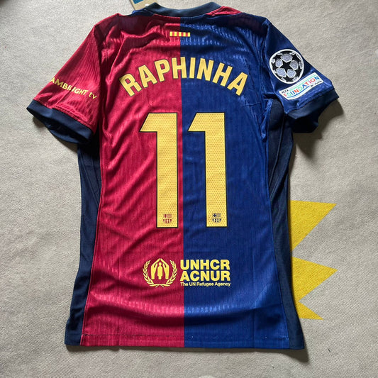 Raphinha Barcelona Champions League Patch Jersey Trikot