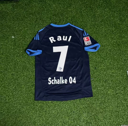 Schalke 04 Raul Gonzalez Retro Away Heimtrikot 10-11 Rot Fußball Trikot