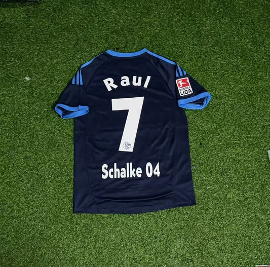 Schalke 04 Raul Gonzalez Retro Away Heimtrikot 10-11 Rot Fußball Trikot