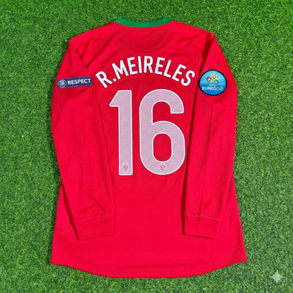 Raúl Meireles #16 Portugal EURO 2012 Long Sleeve Retro Football Jersey