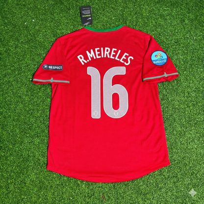 Raul Meireles Portugal Euro 2012 Red Retro Football Jersey Kit