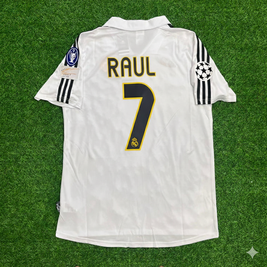 Raúl 7- Real Madrid 2003 2004 White Home Retro Jersey Shirt Trikot Maillot