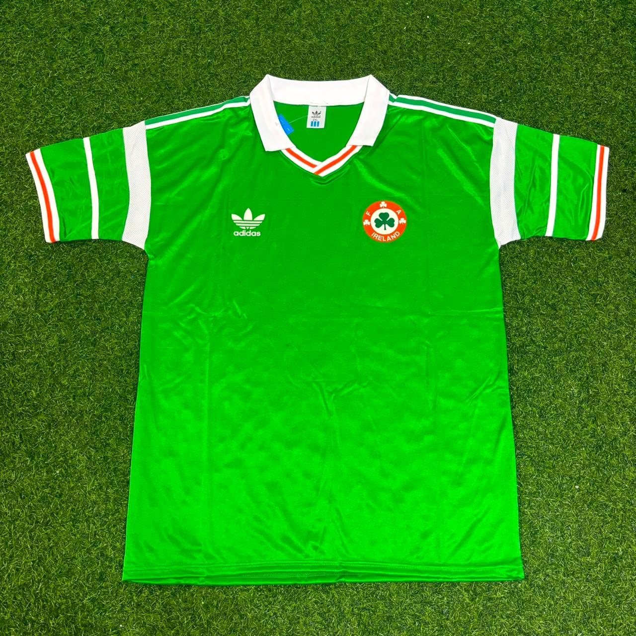 Ray Houghton Ireland 1988/1990 Retro Green Football Jersey